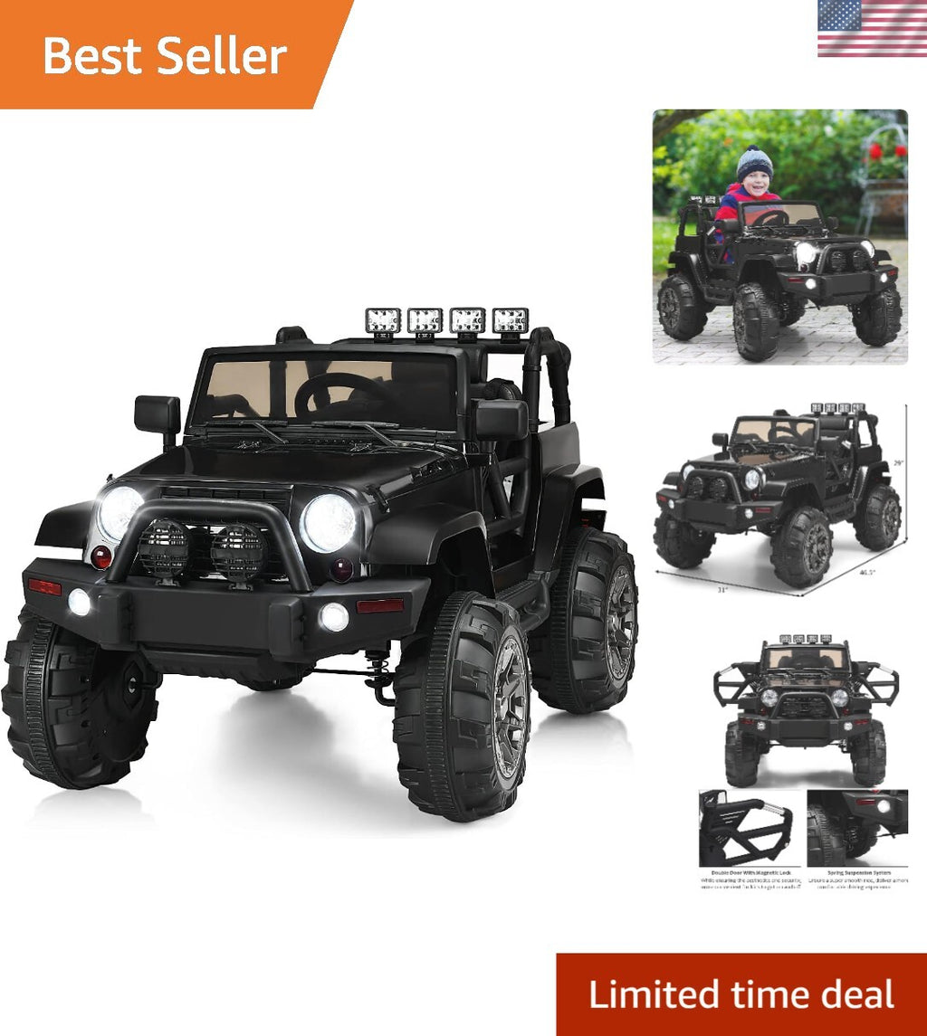 Remote Ride On Trucks 12V Electric Ride On Truck with Double Doors, Parental Control & Suspension