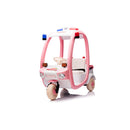 12V Electric 3-Wheeled Children's Police Box Car 2-Seater Remote Control Pink Magic Cars 2