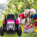 12V Electric Ride-On Tractor with Trailer, Battery Powered, Remote Control Magic Cars 8