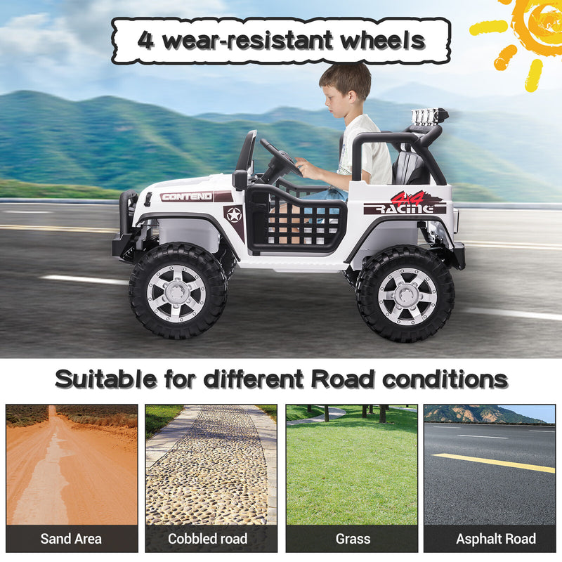 12V Electric Vehicle Truck Kids Ride On Car Jeep 2 Seater W/ Remote ...