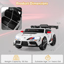 12V Ride-On Car with Parental Remote Control and Dual Safety Harness, White Magic Cars 1