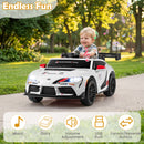 12V Ride-On Car with Parental Remote Control and Dual Safety Harness, White Magic Cars 7