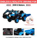 12V Electric 3-in-1 Kids Ride-On Vehicle Set with Excavator, Tractor, and Detachable Trailer Magic Cars 4