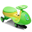 12V Pedal-Powered Wiggle Car Toy for Kids in Green and Yellow Magic Cars 1