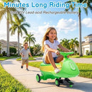 12V Pedal-Powered Wiggle Car Toy for Kids in Green and Yellow Magic Cars 2