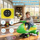 12V Pedal-Powered Wiggle Car Toy for Kids in Green and Yellow Magic Cars 3