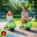 12V Rechargeable Wiggle Car Ride-On Toy with Pedal - Green & Yellow Magic Cars 2