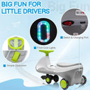 12V Rechargeable Wiggle Car Ride-On Toy with Pedal in Grey and White Magic Cars 5