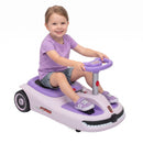 Purple 12V Electric Wiggle Car with Pedal and Dual Speed for Children Aged 3-5 Years Magic Cars 2