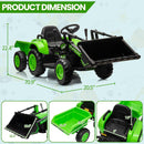 12V Remote Control 3-in-1 Ride-On Excavator Tractor Trailer Dozer Toy with Bucket Magic Cars 1
