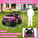 12V Pink Ford Bronco Raptor Ride-On Car with Remote Control for Kids 3-5 years Magic Cars 6