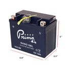 12V Gel Battery (YG12-BS) for Vespa GTS 300, GTV, LX 150 - image 4