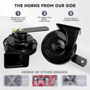12V High Low Tone Super Loud Car Horn Kit with Relay Harness Waterproof Magic Cars 3