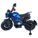 12V Kids Ride-On Motorcycle Toy with Training Wheels 1.8-3.2mph for Ages 3-6 Blue Magic Cars 8