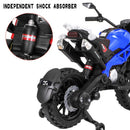 12V Kids Ride-On Motorcycle Toy with Training Wheels 1.8-3.2mph for Ages 3-6 Blue Magic Cars 4