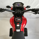 12V Red Ride-On Motorcycle with Training Wheels for Kids Ages 3-6, Speed 1.8-3.2 mph Magic Cars 12