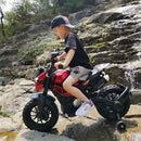 12V Red Ride-On Motorcycle with Training Wheels for Kids Ages 3-6, Speed 1.8-3.2 mph Magic Cars 13