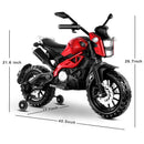 12V Red Ride-On Motorcycle with Training Wheels for Kids Ages 3-6, Speed 1.8-3.2 mph Magic Cars 1