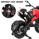 12V Red Ride-On Motorcycle with Training Wheels for Kids Ages 3-6, Speed 1.8-3.2 mph Magic Cars 4