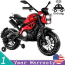 12V Red Ride-On Motorcycle with Training Wheels for Kids Ages 3-6, Speed 1.8-3.2 mph Magic Cars Variant 0