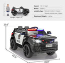 12V Electric Police Ride-On Car for Kids with Parental Remote Control and Battery Powered Magic Cars 1