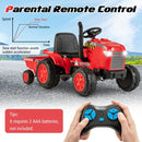12V Red Toddler Ride-On Tractor Toy with Trailer and Remote Control Magic Cars 5