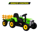 12V Electric Ride-On Tractor with Trailer and Remote Control for Kids Magic Cars 3