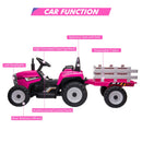 12V Electric Ride-On Tractor with Trailer and Remote Control for Kids Magic Cars 9