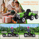 12V Electric Ride-On Tractor with Trailer Battery-Powered Kids Toy Car Gift for Christmas Magic Cars 11