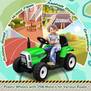 12V Electric Ride-On Tractor with Trailer Battery-Powered Kids Toy Car Gift for Christmas Magic Cars 5