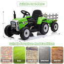 12V Electric Ride-On Tractor with Trailer Battery-Powered Kids Toy Car Gift for Christmas Magic Cars 9