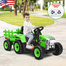 12V Electric Ride-On Tractor with Trailer Battery-Powered Kids Toy Car Gift for Christmas Magic Cars Variant 0