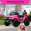 12V Kids 2-Seater Electric Ride-On Truck with LED Lights Pink Magic Cars 1