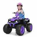 12V Kids 4-Wheeler ATV Ride-On Car with LED Lights and Music Purple Magic Cars 5