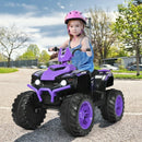 12V Kids 4-Wheeler ATV Ride-On Car with LED Lights and Music Purple Magic Cars Variant 0