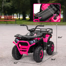 12V Kids 4-Wheeler ATV with Spring Suspension and Storage - Pink Magic Cars 1
