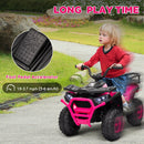 12V Kids 4-Wheeler ATV with Spring Suspension and Storage - Pink Magic Cars 6