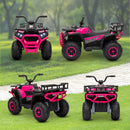 12V Kids 4-Wheeler ATV with Spring Suspension and Storage - Pink Magic Cars 9
