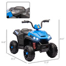 12V Kids ATV with Spring Suspension and Forward/Reverse Drive Blue Magic Cars 2