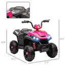 12V Kids ATV with Spring Suspension and Forward & Reverse Drive Pink Magic Cars 2