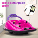 12V Kids Bumper Car with Twin Motors, 360° Rotation, LED Lights, and Parent Remote Control Magic Cars 4