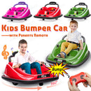 12V Kids Bumper Car with Twin Motors, 360° Rotation, LED Lights, and Parent Remote Control Magic Cars 8
