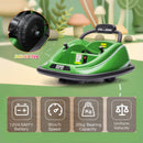 12V Twin Kids Bumper Car with Motor, Parent Remote Control, Lights, and 360° Rotation in Green Magic Cars Variant 0