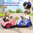 12V Kids Bumper Car with Large Wheels, 2.2 MPH Max Speed, Toddler Ride-On Car with Remote Control Magic Cars 3