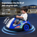 12V Kids Bumper Car with Large Wheels, 2.2 MPH Max Speed, Toddler Ride-On Car with Remote Control Magic Cars 4