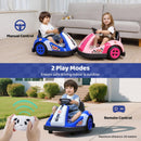 12V Kids Bumper Car with Large Wheels, 2.2 MPH Max Speed, Toddler Ride-On Car with Remote Control Magic Cars 6