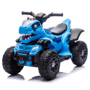 12V Electric Blue Dinosaur Ride-On ATV for Kids with Bluetooth Music and Front Light Magic Cars 13