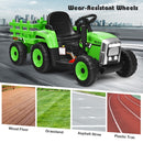 12V Electric Ride-On Tractor with 3-Speed Gear and Trailer for Toddlers with Remote Control Magic Cars 7