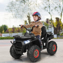 12V Kids Electric 4-Wheeler ATV Quad Ride-On Car with 2 Speeds MP3 and LED Lights Black Magic Cars 3