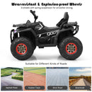 12V Kids Electric 4-Wheeler ATV Quad Ride-On Car with 2 Speeds MP3 and LED Lights Black Magic Cars 6